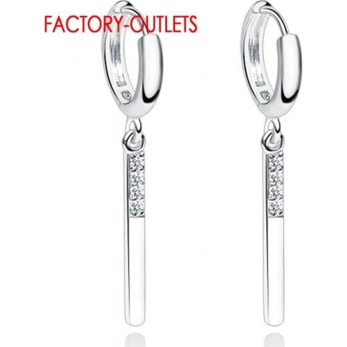 Real 925 Sterling Silver Novel Design Simple Style Dangle Earrings For Women Statement Birthday Party Fine Jewelry Accessory