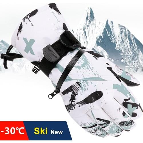 Men Women Kids Winter Snow Waterproof Ski Gloves Touch Screen Thicken Ultra-light Snowboard Gloves Sled Motor Cycling Gloves