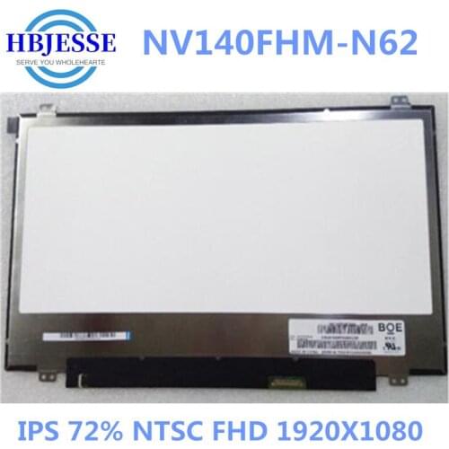 Perfact IPS Matrix NV140FHM-N62 NV140FHM N62 for Laptop 14.0" Matte 30Pin FHD 1920X1080 LED Screen LCD Display Panel Replacement