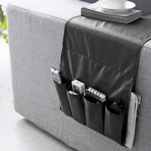 2021 Multipockets Sofa Chair Couch Arm Rest Organizer TV Remote Control Organizer Holder Use For Books Phones Remote Controller