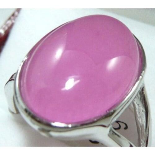 Free shipping Stunning pink agates bead ring(#6,7,8)
