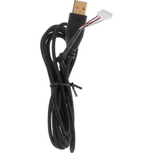 Gold Plated Durable Nylon Braided Line USB Mouse Cable Replacement Wire for razer Imperator Gaming Mouse U4LD