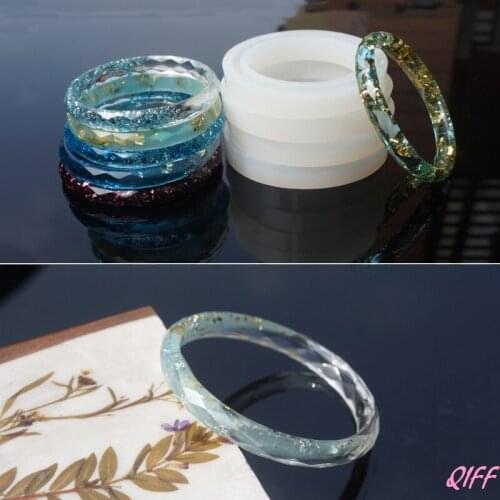 Drop&Wholesale Round Silicone Mold Resin Bracelet Bangle For DIY Jewelry Casting Mould Tools APR28