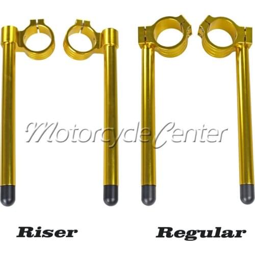 41mm Clip Ons Riser Regular Clip-on Fork Tube Racing CNC Handlebars For Suzuki GSF600 GSF400 Bondit GSF 600 400 Gold