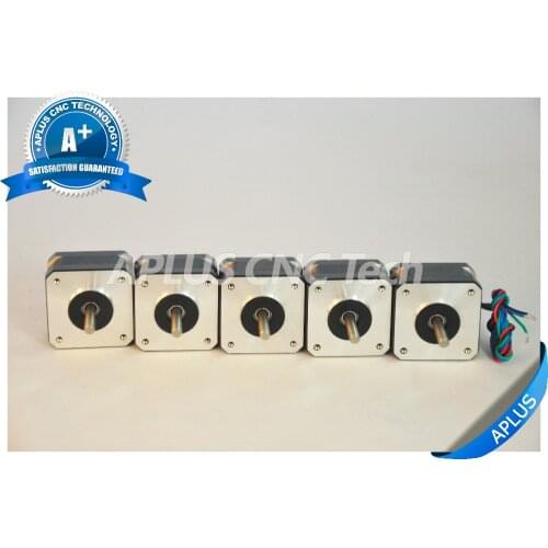 5PCS NEMA 17 Stepper Motor, 17.0oz-in 28mm 0.6A, 1.8degree, 4wires