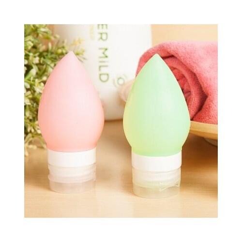 BF050 Candy color drop shaped silicone travel bottles sub bottle emulsion bottle 75ml 11*7cm free shipping