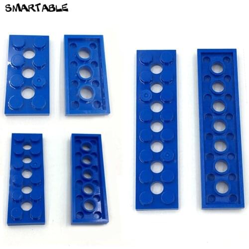 Smartable Technic Plate Bricks with Holes 2x4 2x6 2x8 Building Blocks MOC Parts Toys Compatible 3709b 32001 3738 100g/lot