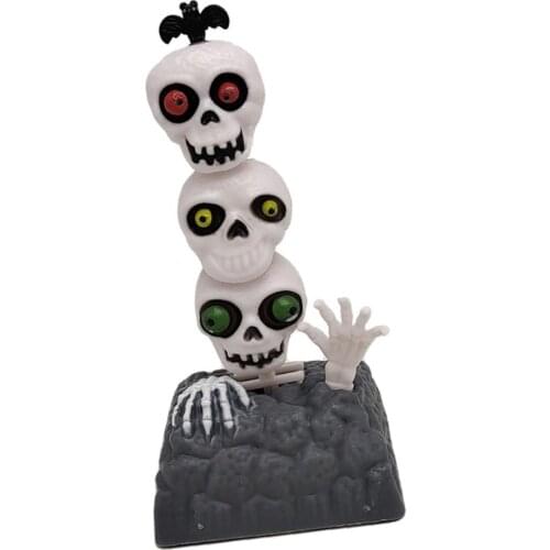 Creative Solar Swing Head Skull Head Car Ornaments Home Desk Decoration Toy