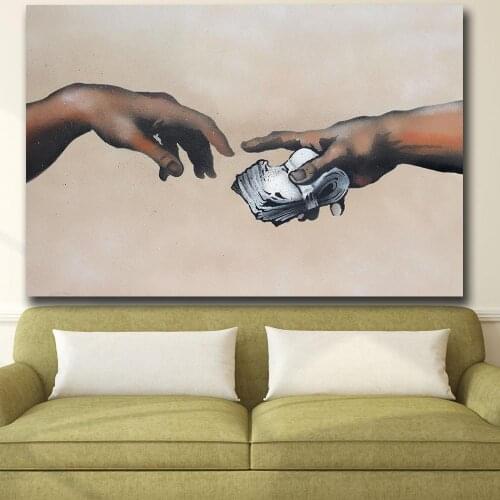 Wxkoil Wall Graffiti Art Everyone Has His Price Wall oil Painting Print Nice Wall Picture For Living Room No Framed