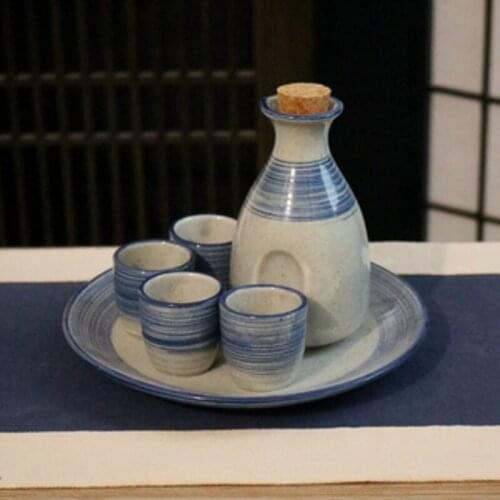 Japanese Home Bar Sets Bar Flask Sake Barware Cups Set Gift Set Wine Set Creative Kieliszek Do Wina Drink Dispenser BD50BJU