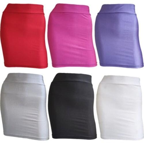 Women Sexy Pencil Mini Skirts 2021 Summer Ladies High Waist Stretchy Slim Bodycon Skirts Club Wear Casual Short Skirts