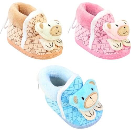 Toddler Girl snow Boots Cartoon Shoes Newborn Baby Autumn Winter cotton Warm Soft Sole Plush Prewalker