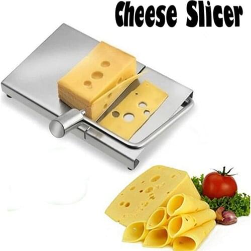 1pcs Wire Cutting Cheese Slicer Cutter Kitchen Stainless Steel Board Butter Cutter Cheese Slice Cheese Cutting Knife