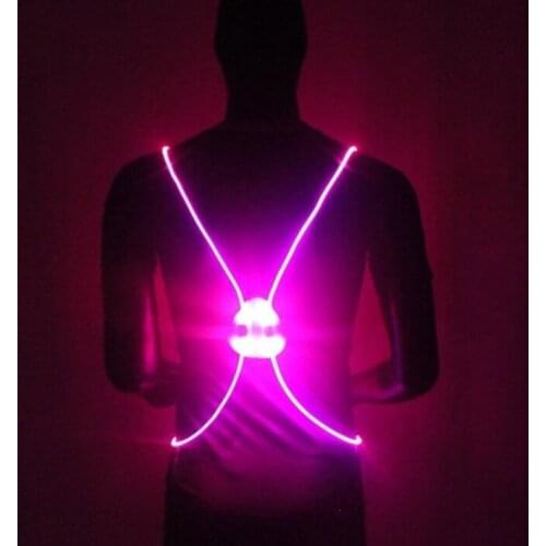 1pcs Light Up LED Reflective Vest Safety Belt Strap Night Running Cycling Glow RW