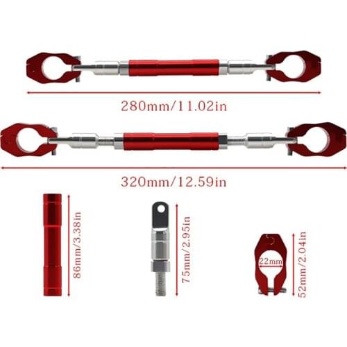 CNC Aluminum Motorcycle Handlebar Reinforcing Balance CrossBar Strengthen Lever Bar Adjustable Universal