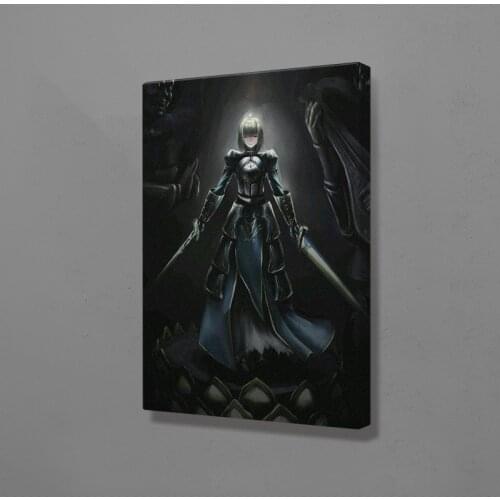 Fate stay night saber anime poster Canvas Wall Art Decoration prints for Home bedroom decor Painting