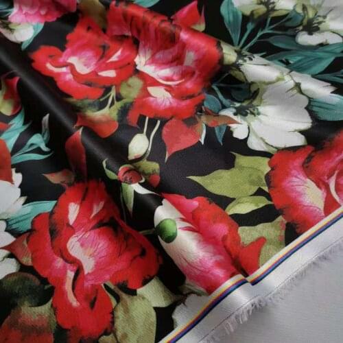 On Sale Glossy Digital Print Dress Suit Fabric Quality DIY Sewing Trousers Scarf Craft Pajamas