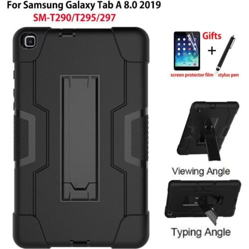Case For samsung galaxy tab A 8.0 2019 SM-T290 SM-T295 T290 T295 T297 Cover Heavy Duty Funda Kids Safe Silicon PC Shell +Gift