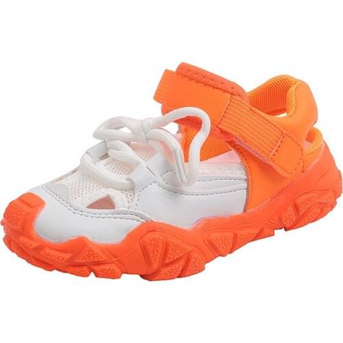CMSOLO Summer Kids Boys Girls Sanddals Shoes Big Children New Fashion Sandals Shoe Cool Boy Running Sports Flat Heel Soft Shoes