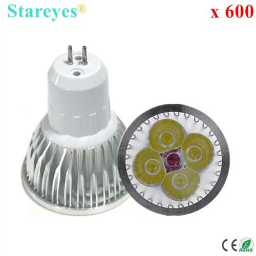 FedEX Free shipping 600 pcs Dimmable 4W 3W AC110-240V GU5.3 GU10 E27 B22 E14 MR16 (12V) LED Spotlight Downlight bulb LED Lamp