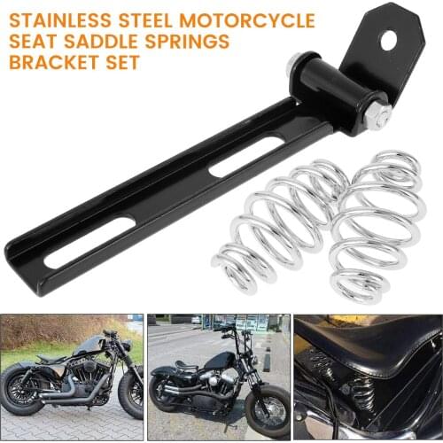 Motorcycle Solo Seat Mount Kit Saddle Springs Holder Set Seat Spring Clip Bracket with 2pcs Springs 1pc Bracket Motorcycle Parts