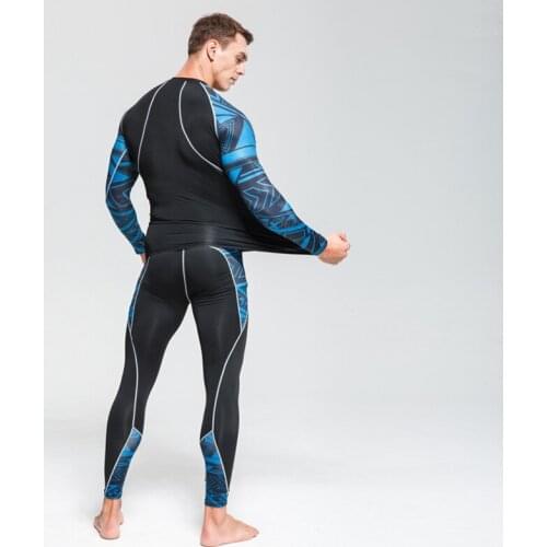 Mens Football Training Foundation Layer Set Compression Clothes Thermal Underwear Gym Training Running Set Sport rashgard male