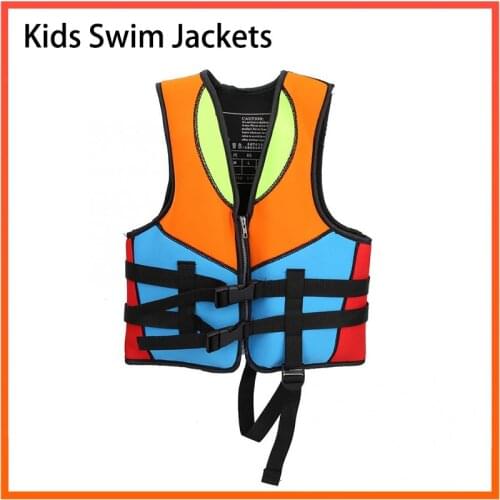 Manner Kids Swimming Jacket Children Swim Vest Neoprene Swim Trainer Swimwear Lifesaving Drifting Wear