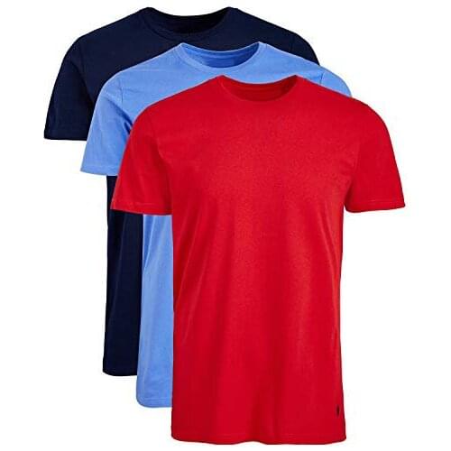 Summer 2020 new Men 5/5 Crewneck Ringer T-Shirt O-Neck Cotton Casual Full