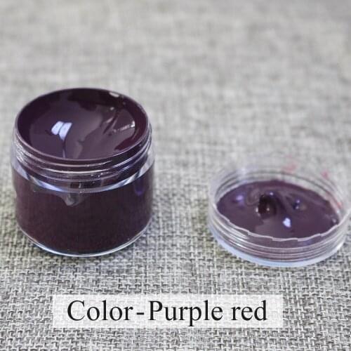 Purple Red Leather Paint Kit Auto Car Seat Sofa Coats Holes Scratch Cracks Rips Liquid Leather Restoration Complementary Color