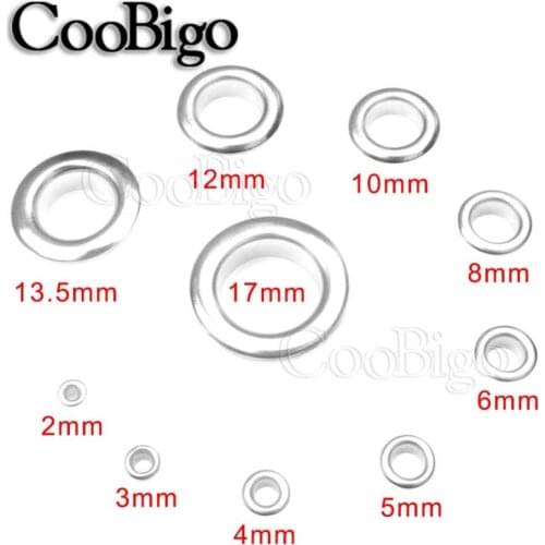 100set Metal Eyelet Set Eyelets and Grommet for Leather Belt Clothes Shoes Bag Cap Tag DIY Leathercraft Sewing Accessory Silver