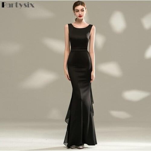 Partysix Prom Dresses Prom Long Elegant Dresses Floor-Length Mermaid Vestidos De Fiesta Sexy Prom Dress