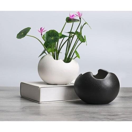 Simple Ceramic Flowerpot Home Living Room Coffee Table Green Plants Succulents Flower Arrangement Vase Desktop Decoration