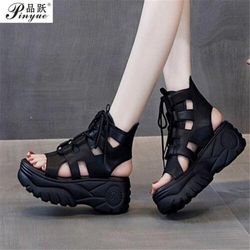 Summer Woman Slides Cross-tied Flat Sandals Roman Beach Slippers Black Non-slip EVA Flip Flops Outdoor Shoes