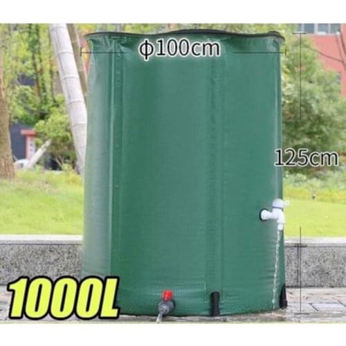 1000L Folding Rainwater Collector 1000 Liter Collapsible Rain Barrel Water Collector