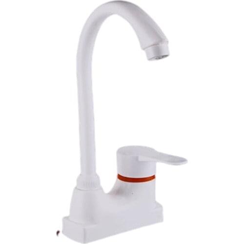 Toilet faucet hot and cold plastic double hole double handle rotary wash basin lead free environmental protection faucet