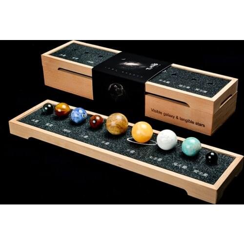 Solar System 8 Planets Stones Astronomy Learning Study Science Kit Home Office Decor