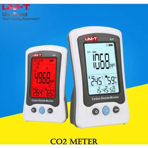 UNI-T A37 CO2 Meter; home / industrial high-precision CO2 concentration monitor / temperature and humidity meter