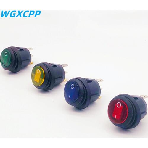 5 Pcs Mini Round Shape Waterproof Rocker Switch KCD1,ON/OFF,3Pin,6A 250VAC/10A 125VAC,Electrical Equipment With Lighting Power