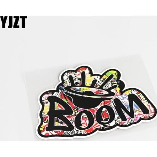 YJZT 14CM*9.3CM Beautiful JDM BOOM Car Window Sticker Decal PVC Motorcycle Car-styling 13-0380