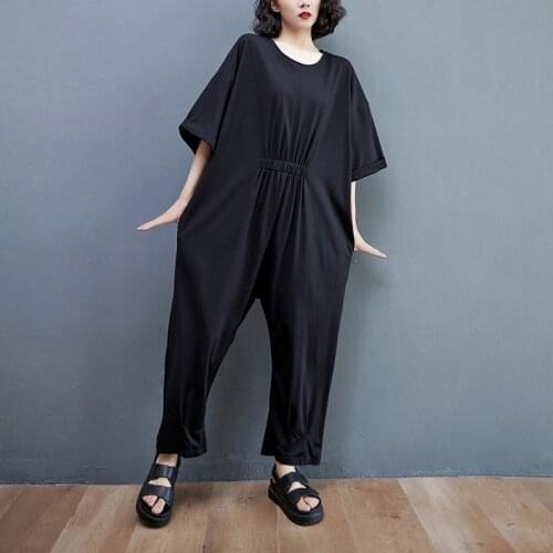 Female new summer korean style plus size short-sleeved loose cropped trousers