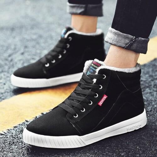 Winter Warm Men Snow Boots High Top Fur MenS Boots Vogue Velvet Men Boots Casual MenS Shoes chelsea boots 352