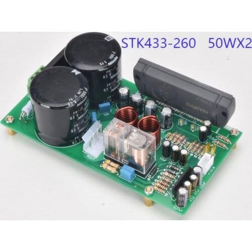 AC Dual 22-28V 2.0 Channel Fever Design STK433-260 Beautiful Sound Thick Film 50WX2 Music HIFI Power Amplifier Board