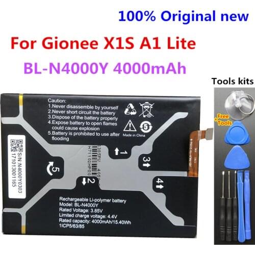 100% New High Quality Original BL-N4000Y 4000mAh Battery For Gionee Gionee X1S A1 Lite Cell Phone Batteries