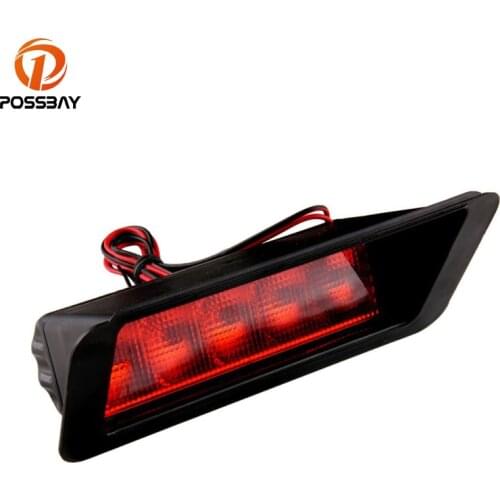 POSSBAY Universal Red Lamp 5LED Car Third 3rd Stop Brake Auto Cargo Tail Light Safety Lighting Warning Car Styling Rear Lamps