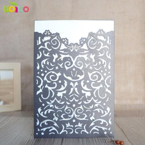 Free shipping 50set inc257 Free shipping Royal blue gold black designed elegant laser cut wedding invitations cards