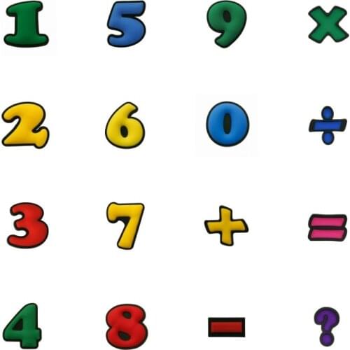 1pcs Colorful Numbers Pins Cool PVC Badges Yellow Blue Green Figures Brooches Fashion Accessories Pinback Buttons Clothes/Bag/Hat Decor School Supply Kids Party Gift