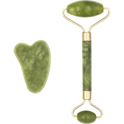 Pure natural roller shave double-headed jade face-lift face-lift face-lift massage face-lift body loose skin slimming