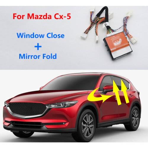 For Mazda CX-5 CX5 Auto Window Closer Opening + Side Mirror Fold Unfold Module Kit Left Hand Drive Car