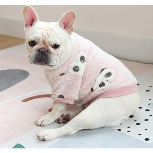 French Bulldog Clothes Cute Panda Dog Hoodies Winter pet Clothing Pug Costumes Frenchies Dog Coat Outfit Apparel Dropshipping
