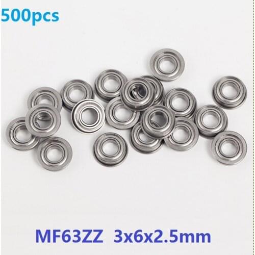 MF63 MF63ZZ F673ZZ Mini flange ball bearing full 3x6x2.5 flanged Miniature Deep Groove Ball Bearing 3*6*2.5mm